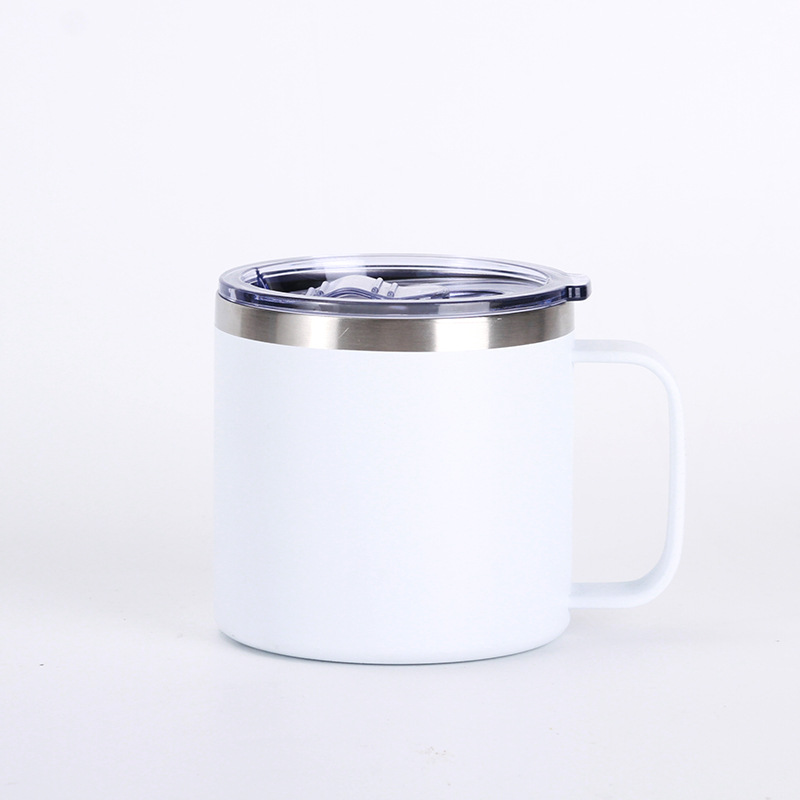 Cross-border 12oz and 14oz stainless steel handle cups, vacuum double-layer large-capacity insulated cups, household portable mugs pic 19