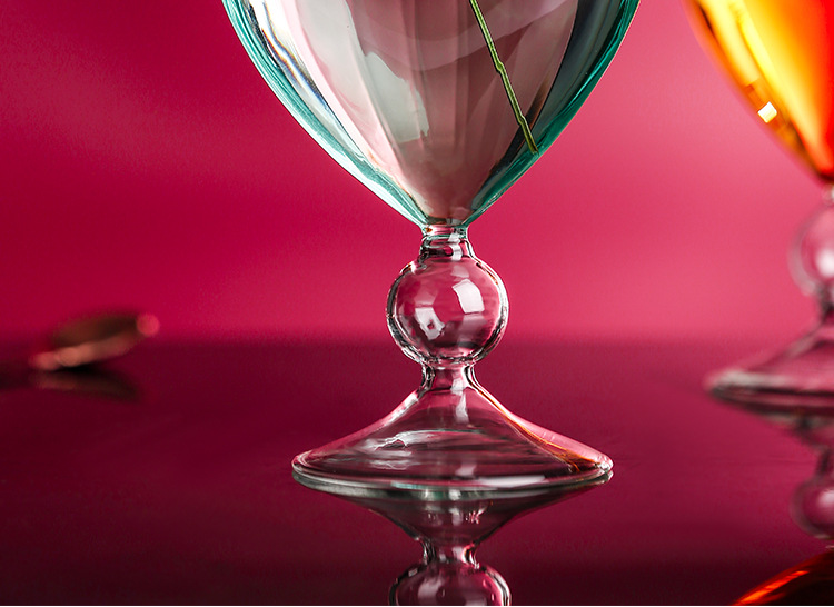 ins popular heart-shaped cocktail cup, personalized bar juice cup, creative Japanese glass wine glass, tall glass pic 14