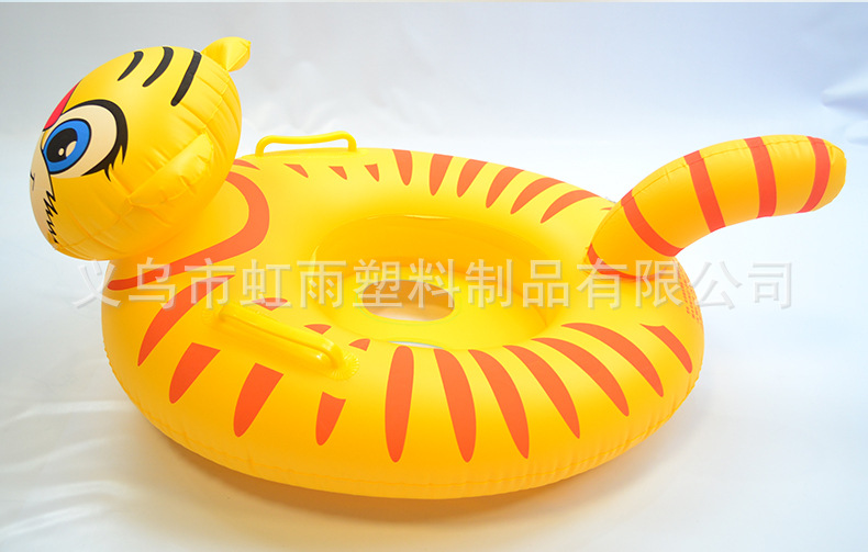 Tiger infant inflatable swimming boat, large baby prone boat with sitting boat manufacturer wholesale cartoon inflatable toys pic 9