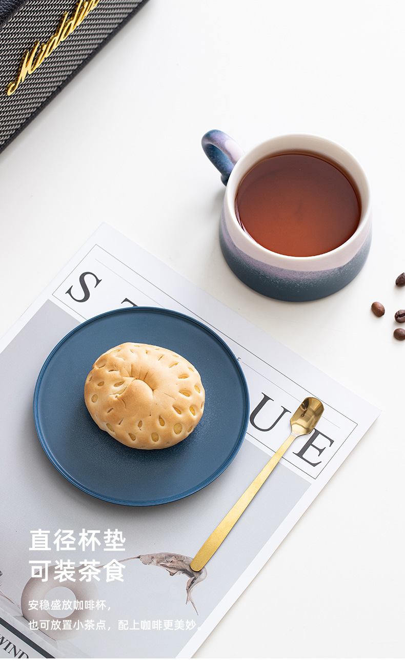 Ceramic kiln-transformed coffee cups, modern, simple and high-end mugs for men and women, small and exquisite water cups for home use as gifts pic 10