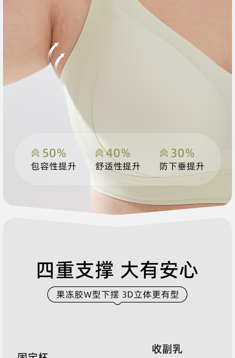 「B-E罩杯」大杯大胸7A抗菌承托大码文胸女收副乳聚拢无痕内衣女详情4