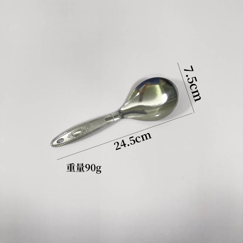 不锈钢7件套装厚薄可挂式厨房烹饪锅铲汤勺漏勺煎铲饭勺肉叉分菜详情7