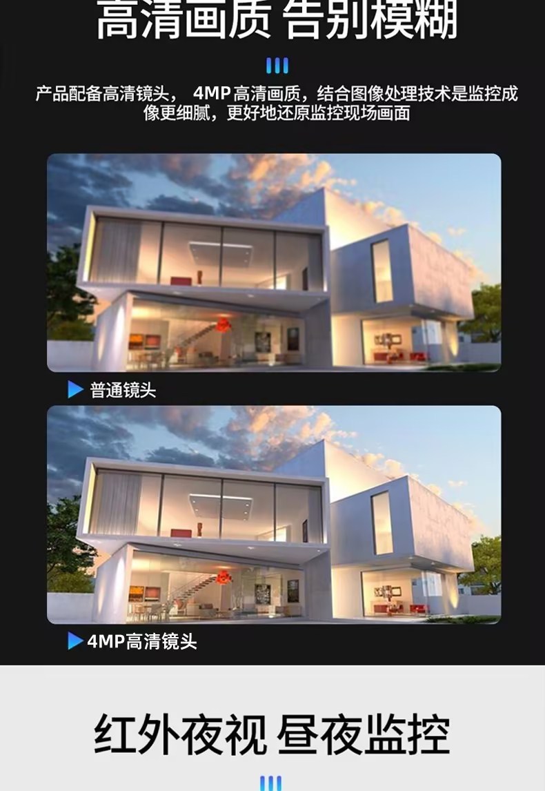 Dahua 4-megapixel camera POE high-definition night vision audio office home network Hemisphere HDW1430V-A pic 7