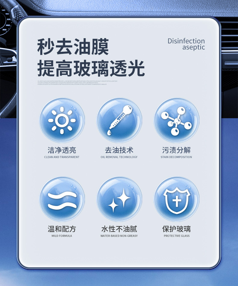 汽车玻璃油膜净前挡风玻璃油膜清洗剂污垢去除剂雨刷精美容养护剂详情2