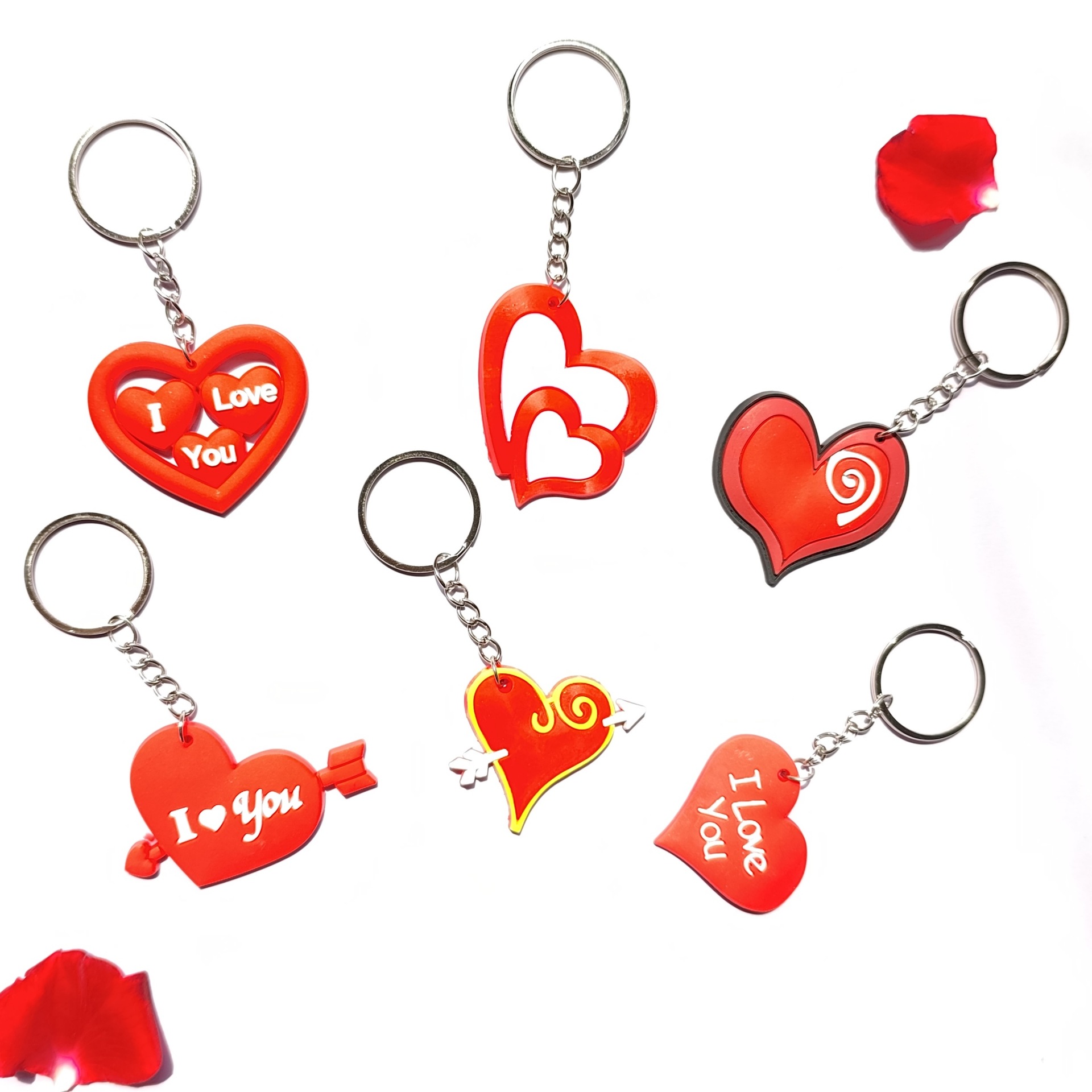 情人节软胶钥匙扣情人节礼物爱心桃心钥匙扣货源供应批发可爱详情4