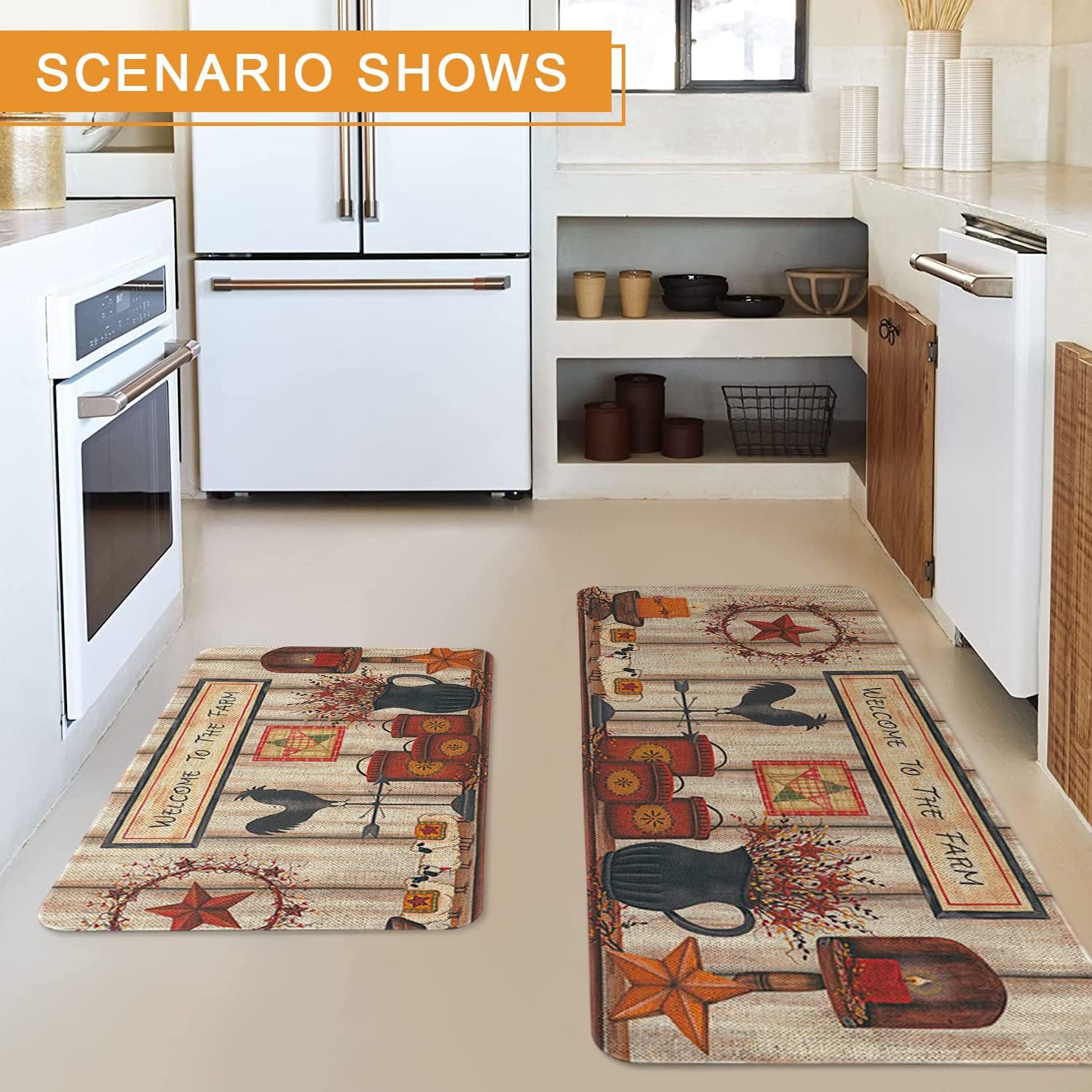 Amazon dropshipping home kitchen carpets, thickened long strip combination floor MATS, oil-absorbing and dirt-resistant bathroom floor MATS wholesale pic 5
