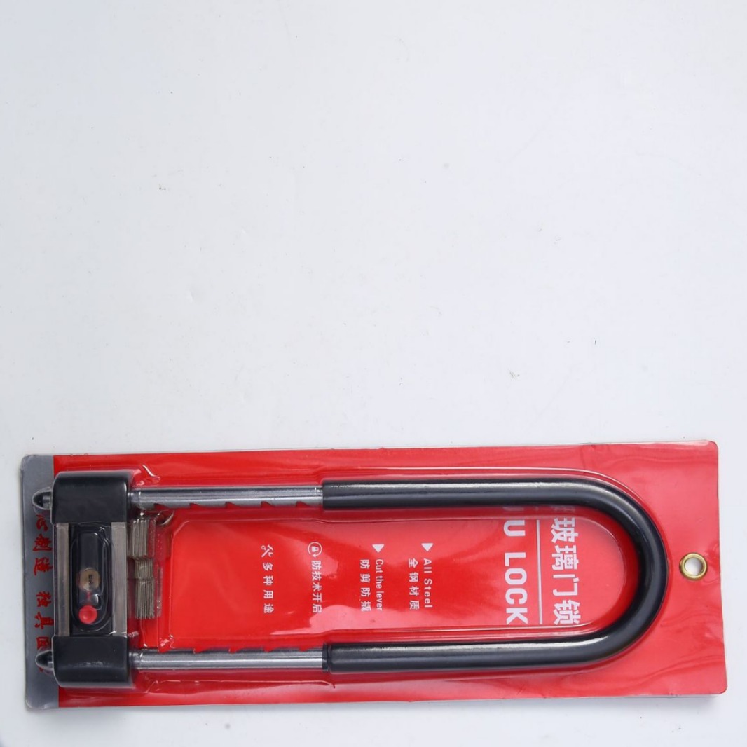 Glass door lock, U-shaped lock, double-door insert lock, glass lock, sliding door, long lock, shop U-shaped lock, outdoor U-shaped lock pic 8