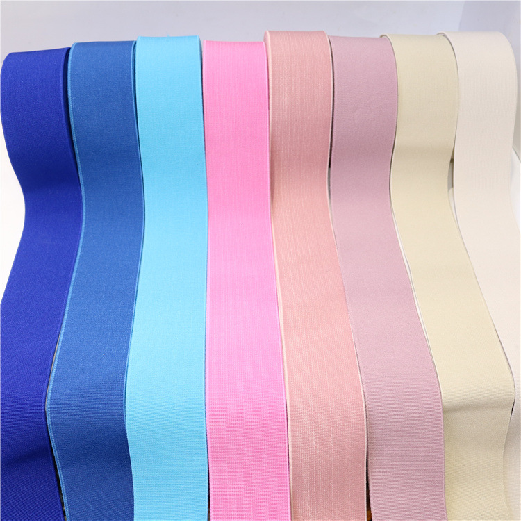 The manufacturer has in stock colored webbing, polyester denser imitation nylon elastic bands, clothing accessories, rubber bands, and supports color processing pic 9
