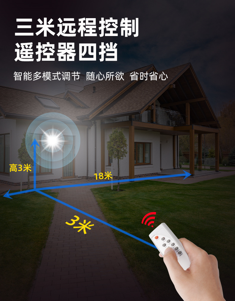Solar floodlights, outdoor lighting fixtures, waterproof LED full sky stars, source manufacturer wholesale, rural benefit for the people, bright up pic 7
