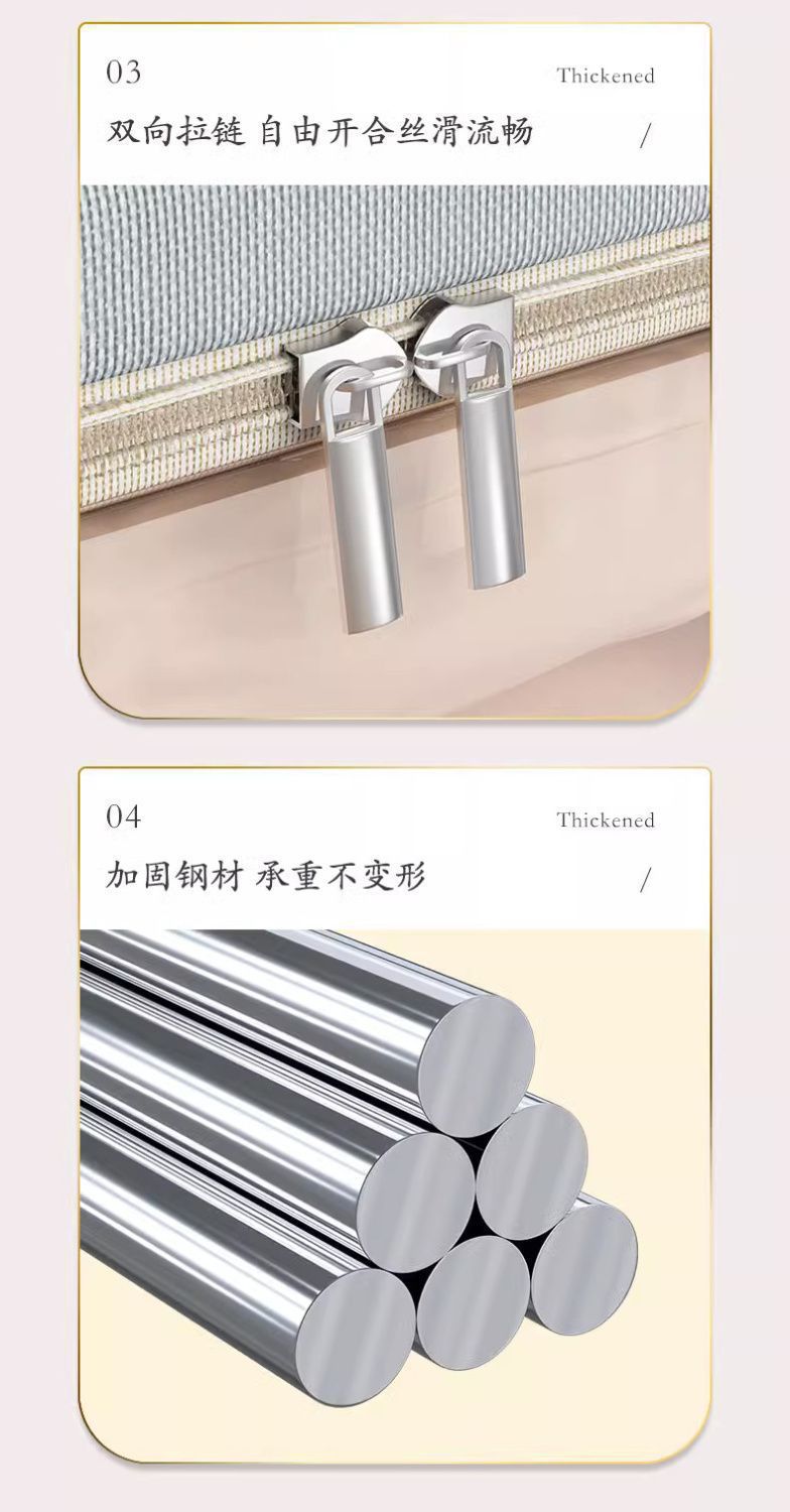 衣服收纳箱家用牛津布衣柜装衣物被子布艺折叠储物筐大容量百纳箱详情10