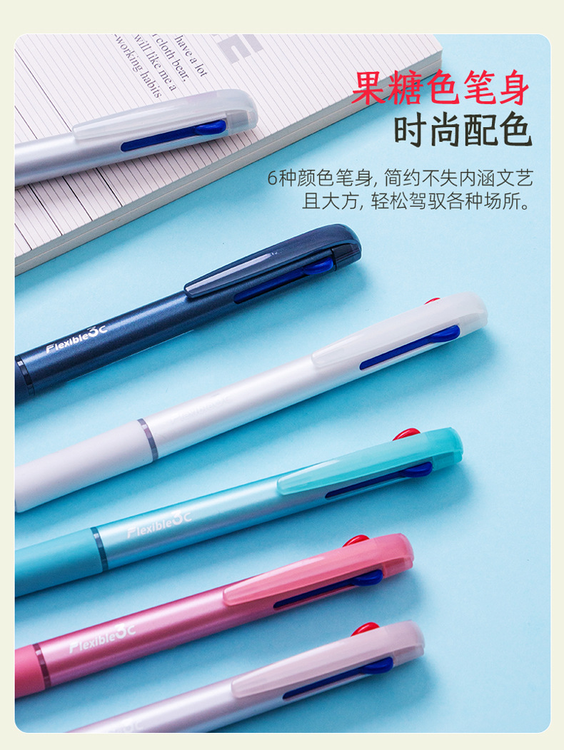 WYH23813 three-color gel pen, multi-color pen WYH23813 three-color all-in-one water pen ST multi-color practice pen pic 3