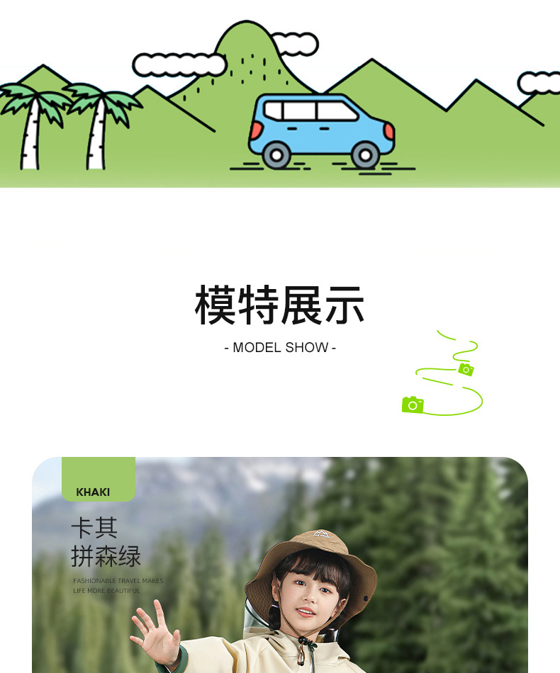 备美儿童雨衣男童女童小学生全身防大雨书包位连体雨衣雨披详情18