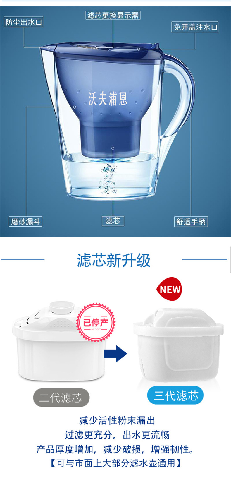 Factory direct supply of water purifiers, kitchen and household water purifiers, activated carbon water filter kettles, one-piece consignment of water filters pic 7