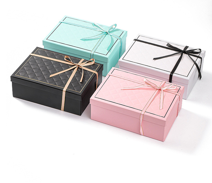 Wholesale folding gift boxes, top and bottom covers, gift boxes, one-piece folding top and bottom covers, packaging boxes, bow for parties pic 11