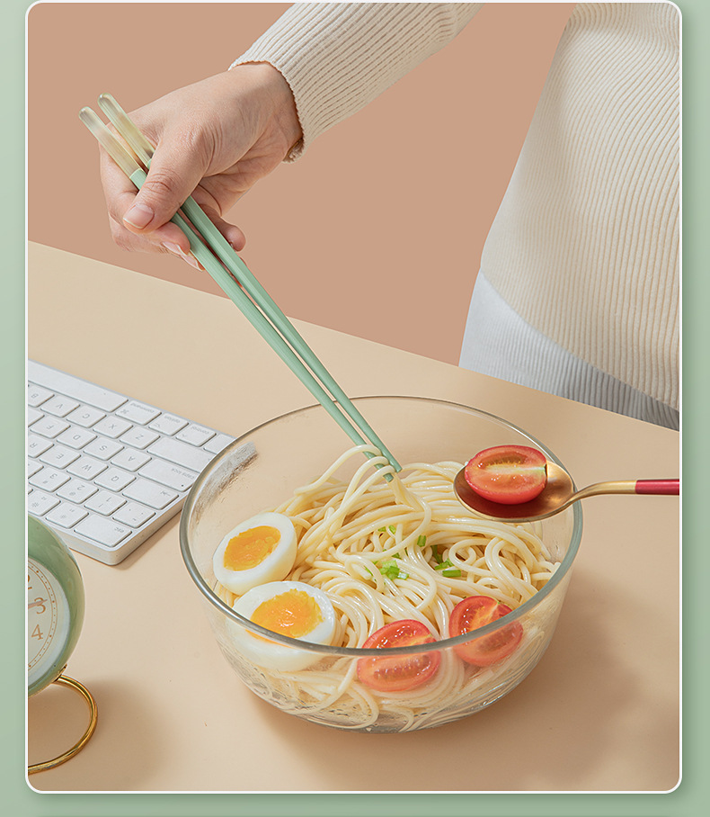 Kangbach chopsticks are high-temperature resistant, anti-slip, anti-mold and anti-yellowing for household use. One person, one chopstick, dedicated to a specific person. High-quality alloy chopsticks with high appearance standards pic 12