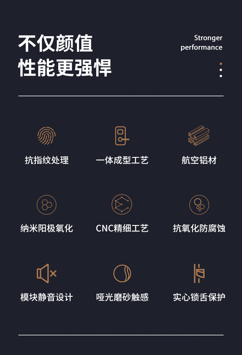 Household general-purpose anti-theft door handle, iron panel, aluminum alloy handle, acrylic adjustable mechanical handle door lock pic 4