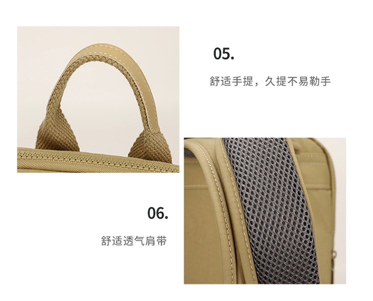 New cross-border large-capacity backpacks for high school boys and girls, simple and solid color backpacks for casual short trips and business trips, computer bags on both shoulders pic 16