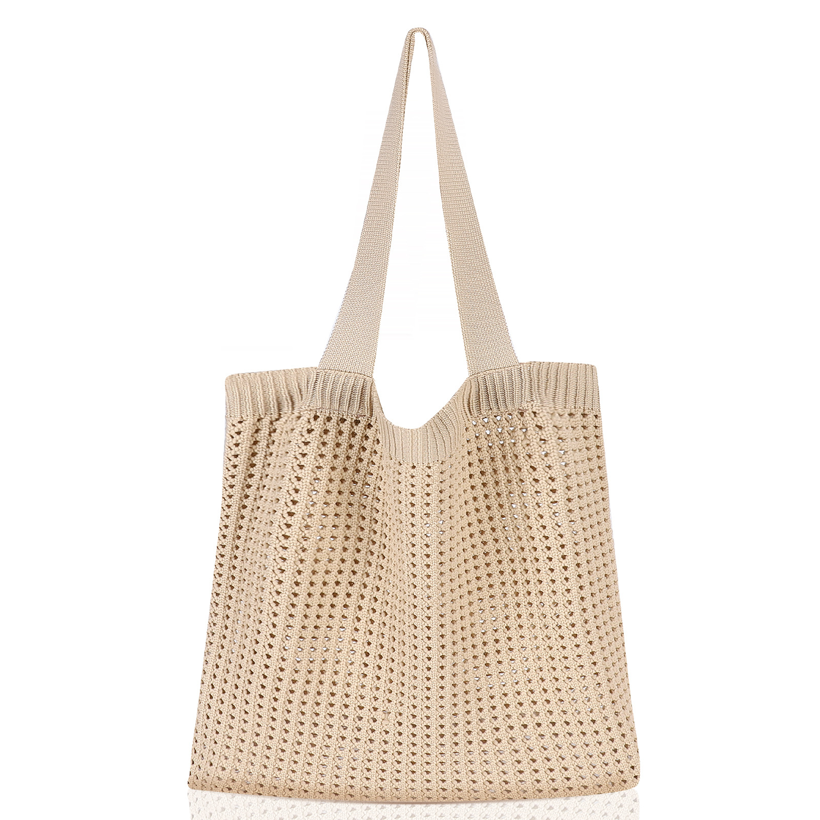 New Korean-style woven bag for women, a fashionable and simple handbag with a large capacity hollowed-out tote bag, exclusively for cross-border use pic 7
