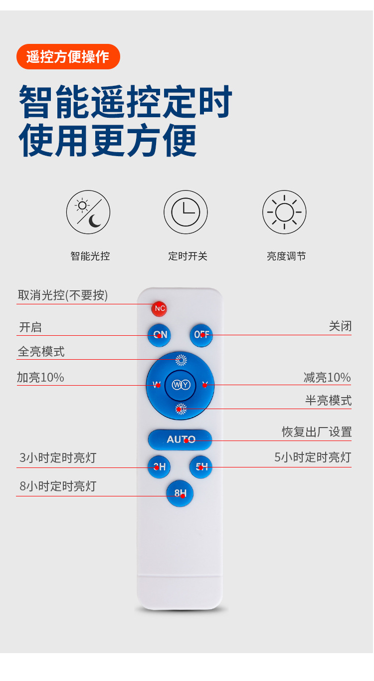 The 2023 new solar-powered outdoor courtyard lamp, the lighting lamp for the yard, the arc-shaped wide-angle floodlight, and the street lamp pic 20