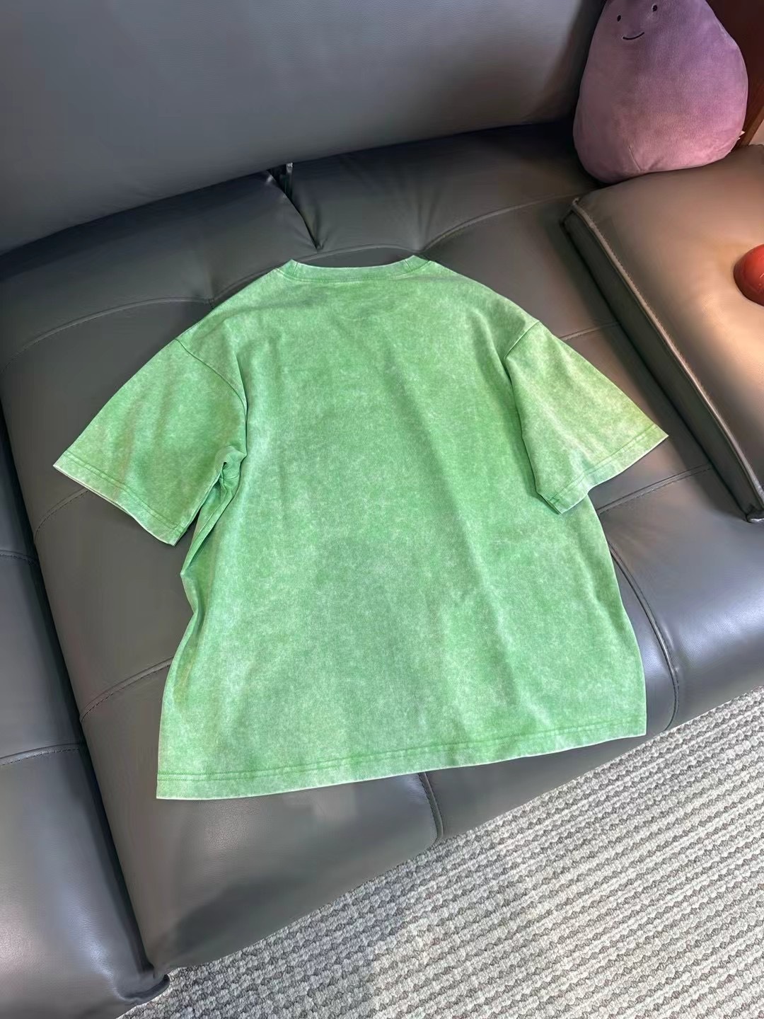 高端女装 25夏季新款重磅水洗字母烫钻logo男女款宽松圆领T恤短袖详情6