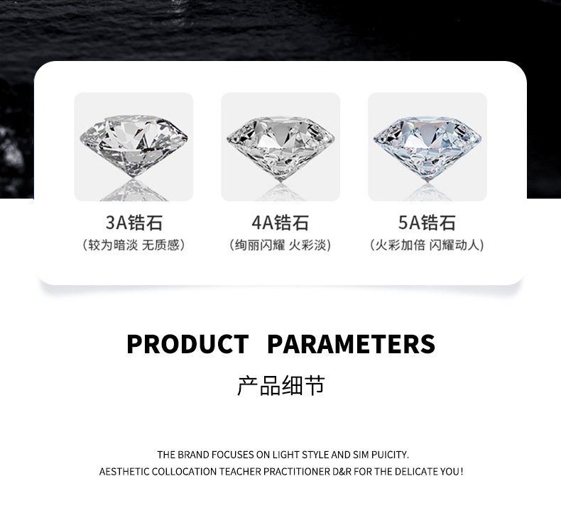 s925 all-silver earrings, no need to remove ear piercings for sleeping, simple and exquisite four-pronged Moissan stud earrings, a niche ear accessory pic 5