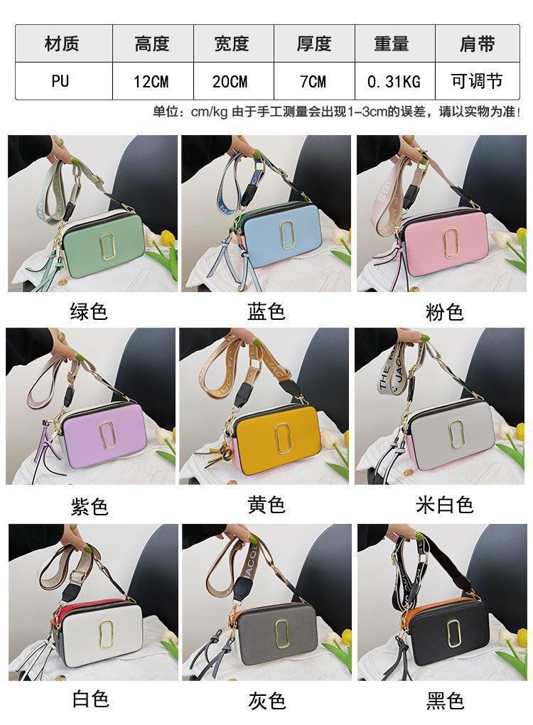 The 2024 new style of European and American simple, retro and fashionable camera bag for foreign trade features a trendy and niche design with a letter crossbody bag pic 2