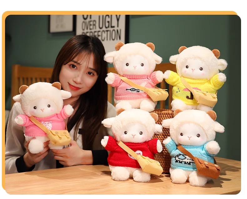 可爱波克小羊公仔玩偶抱枕少女心小绵羊娃娃毛绒玩具女生生日礼物详情3