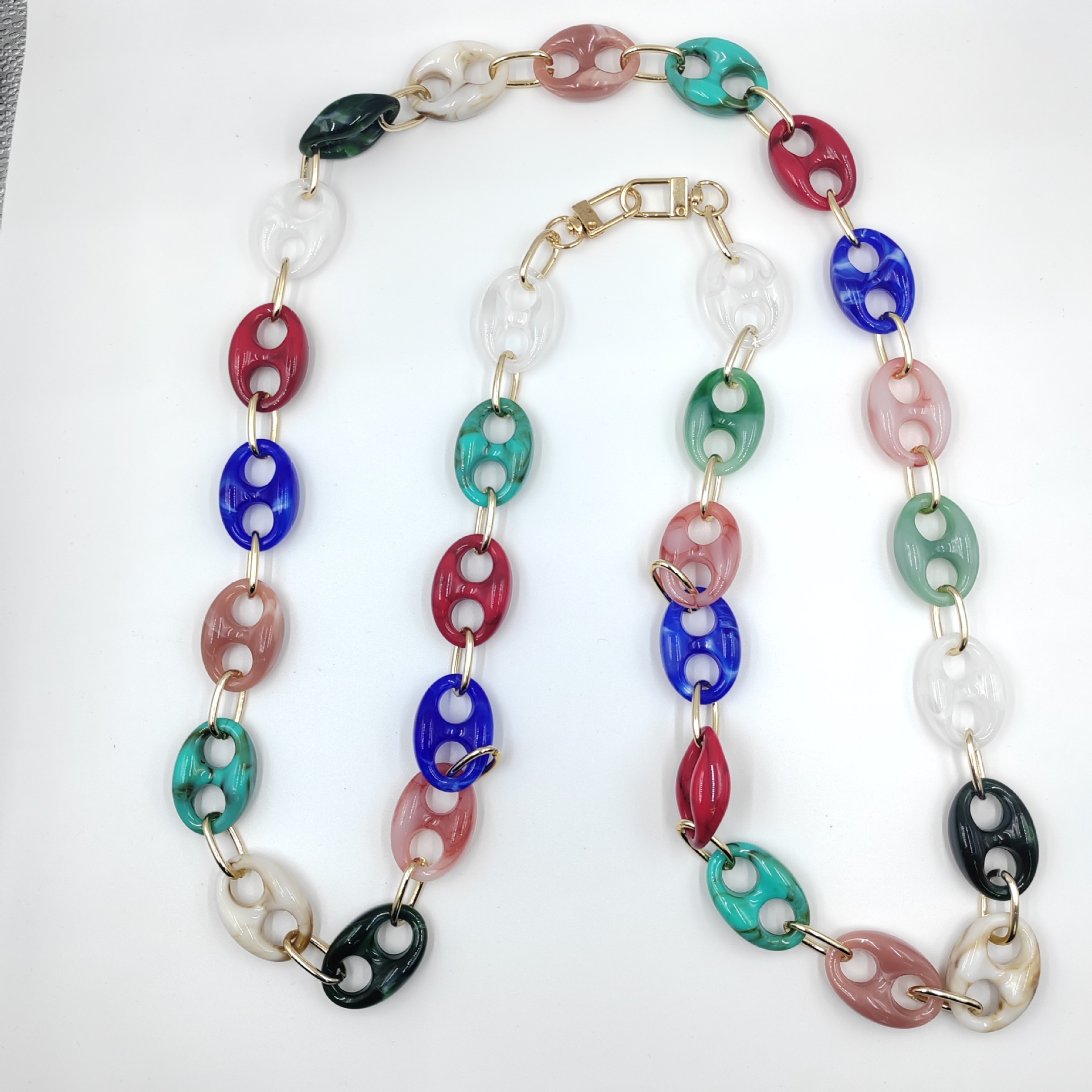 时尚百搭小众设计款个性亚克力手机长链斜挎欧美跨境饰品厂家直销详情7