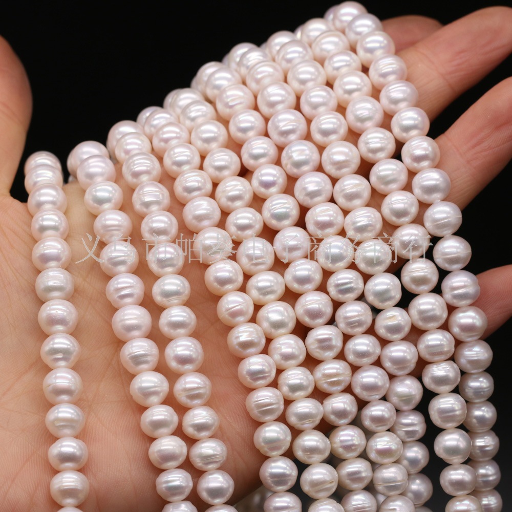 Exquisite natural freshwater pearl round beads DIY jewelry accessories, handcrafted jewelry necklaces, bracelets, pendants, wholesale and production pic 7