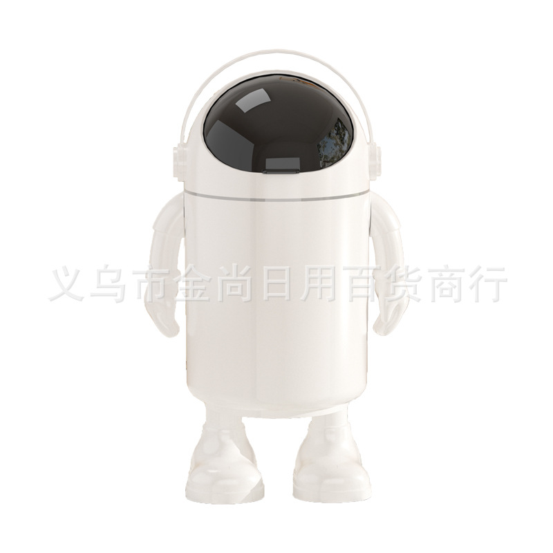 高颜值太空熊兔太空人垃圾桶家用客厅厨房卫生间轻奢翻盖垃圾桶详情2