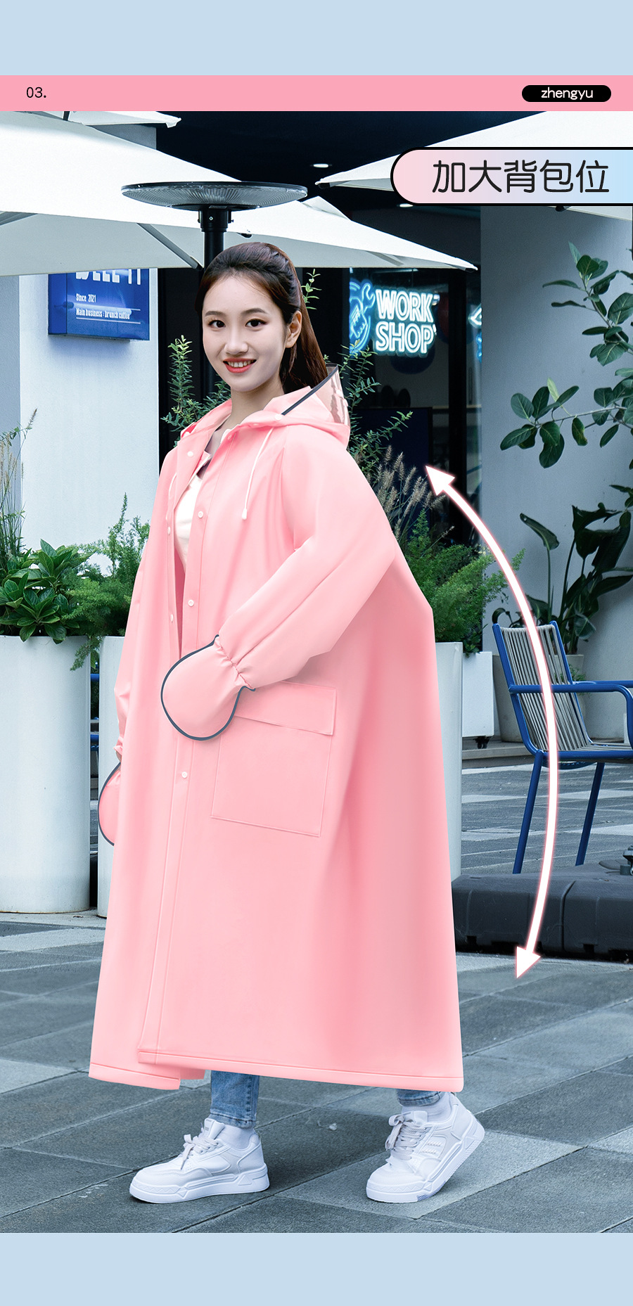 Wholesale and consignment of full-body raincoats, thick and long rainproof single-person eva, adult electric vehicle, school durable raincoats pic 7