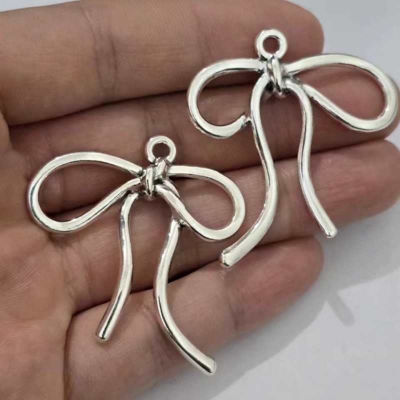 DIY jewelry accessories, zinc alloy bow tie pendants, exaggerated and simple large bow tie pendants wholesale pic 3