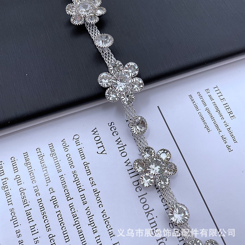 水钻链条手缝钻diy饰品爪链服装辅料钻饰花式码链钻链条配件批发详情6