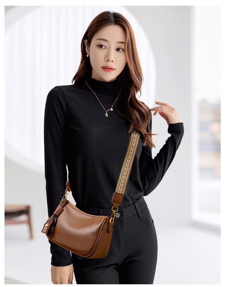 科彼袋鼠女士包包单肩腋下包宽肩带复古斜挎包高级感女包新款潮流详情12