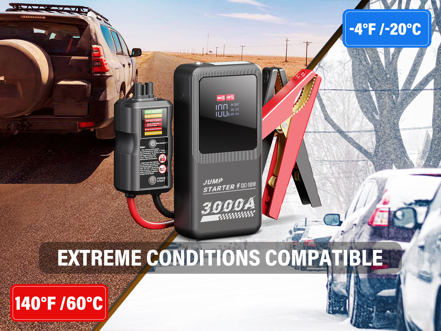 Cross-border foreign trade exclusive car emergency power supply jump-start box starter, over-carrying 12V, self-sold by the source factory pic 10