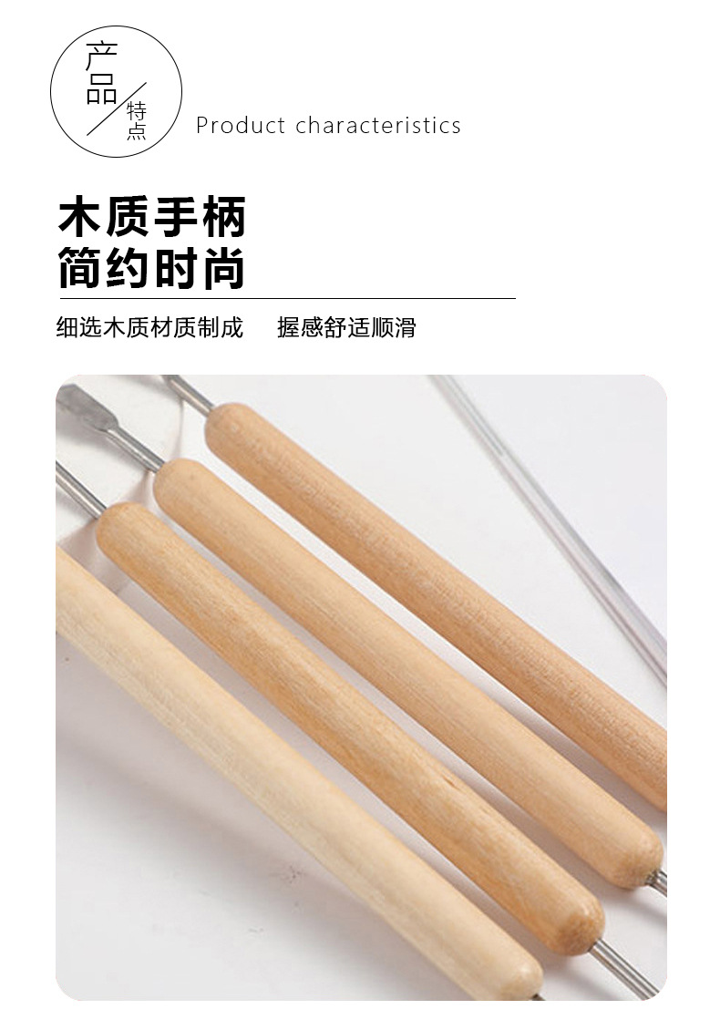 Cross-border student clay sculpture stainless steel laser knife 11-piece diy soft clay carving set, pottery clay tools pic 5