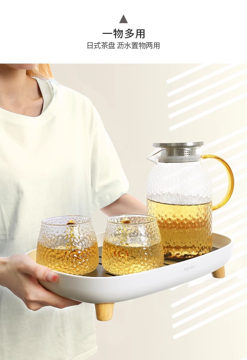 Japanese-style tea tray, home light luxury modern small water storage tea table, Gongfu tea set, simple dry brewing table, draining tray pic 12