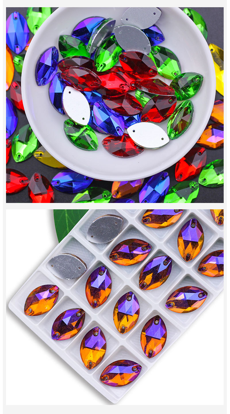 跨境厂家直批 平底手缝马眼钻玻璃平扣手缝钻diy礼服婚纱服装辅料详情5