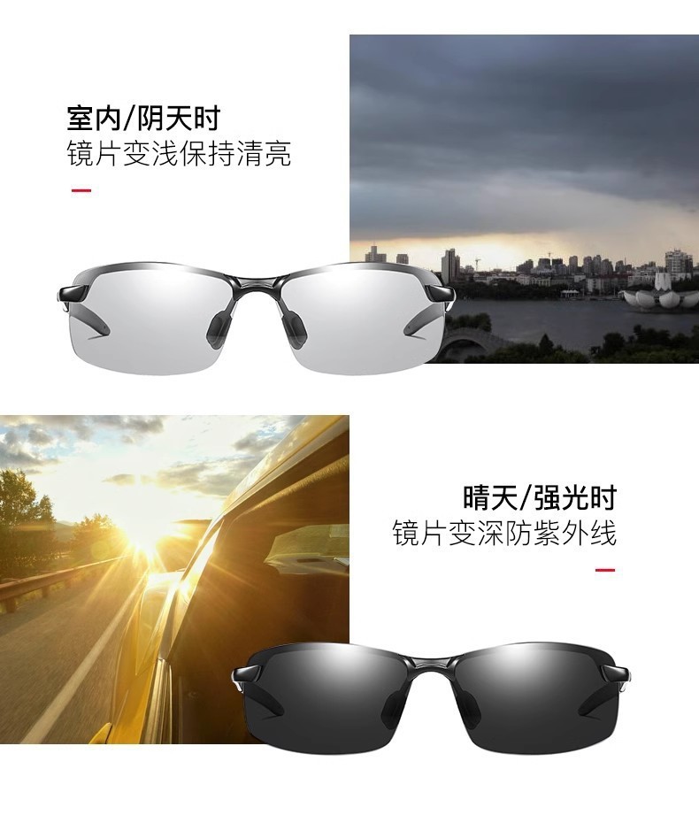 智能变光眼镜男士日夜两用驾驶自动变色偏光司机开车专用太阳墨镜详情20