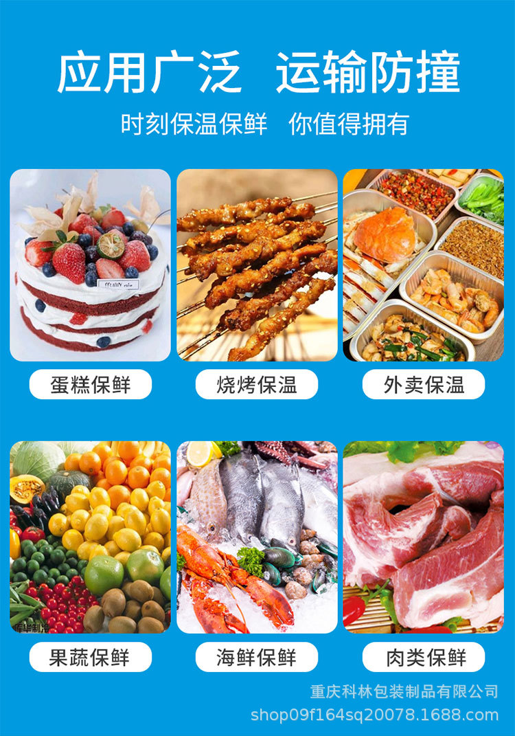 Wholesale of disposable aluminum foil insulated bags for takeout seafood, fresh produce, cakes, three-dimensional insulated bags, and large-capacity aluminum foil bags pic 11
