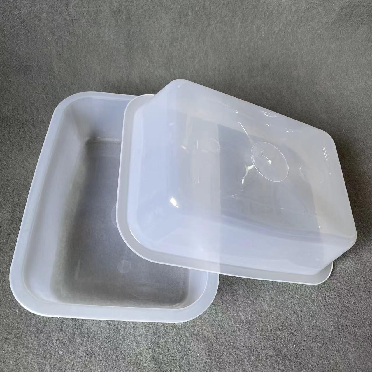 【 Office 】 Pu Zhong White Square box 300 yuan per box, medium-sized plastic white box, square basket, draining basket, seafood basket, breakfast fast food storage basket, exposed basket, wholesale 1 yuan 2 yuan pic 3