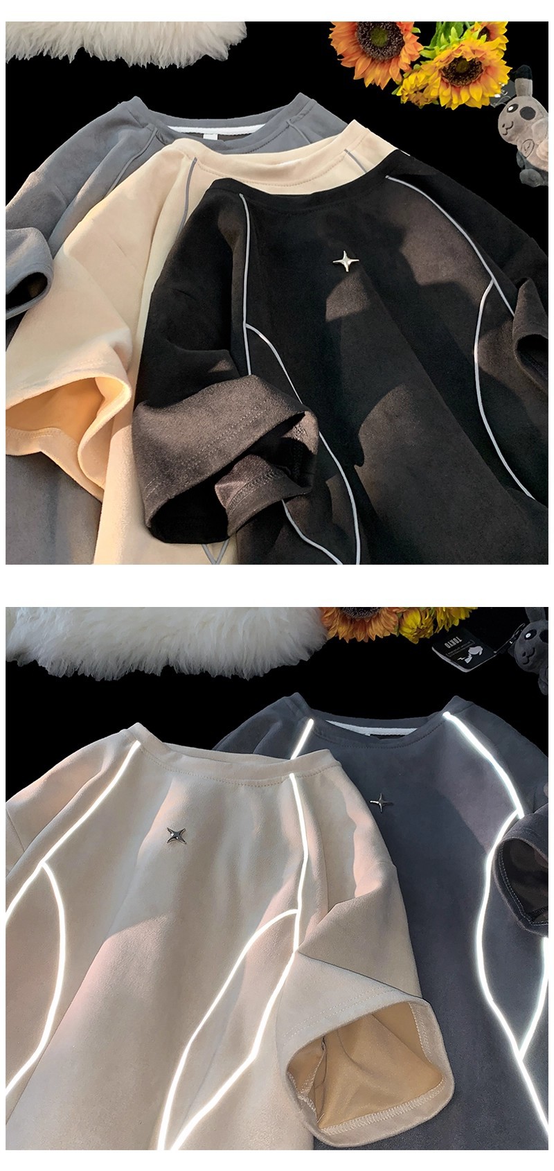 来图打样 定制巴拉圭 委内瑞拉 圭亚那 反光条设计T恤超级工厂详情4