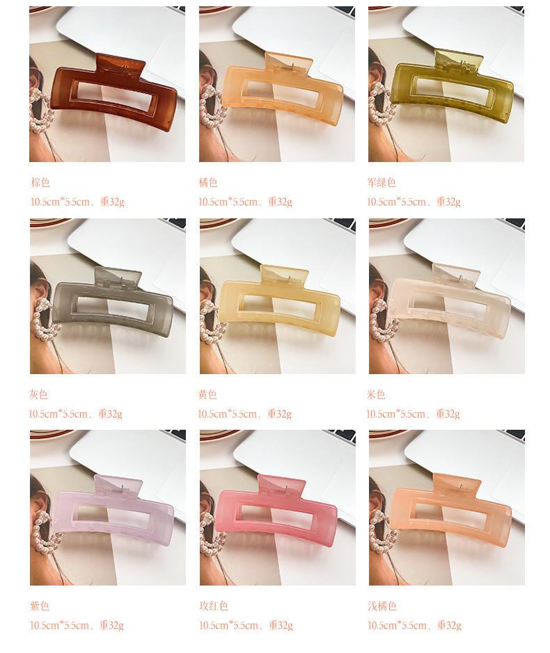 Simple Korean spring and summer candy-colored scratch-off clips, small size, fresh and fashionable ponytail clips, sweet shark clips, hair clips, hair accessories for women pic 9