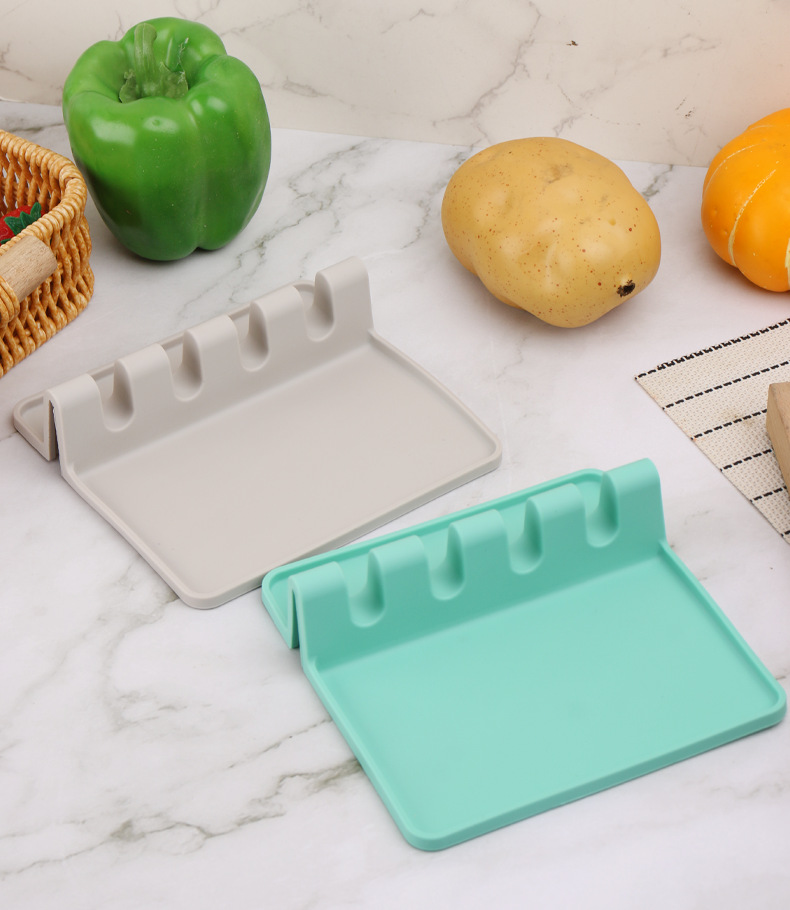 硅胶厨具垫置物架餐具收纳架 勺子垫 汤勺垫置物托搁勺垫详情12