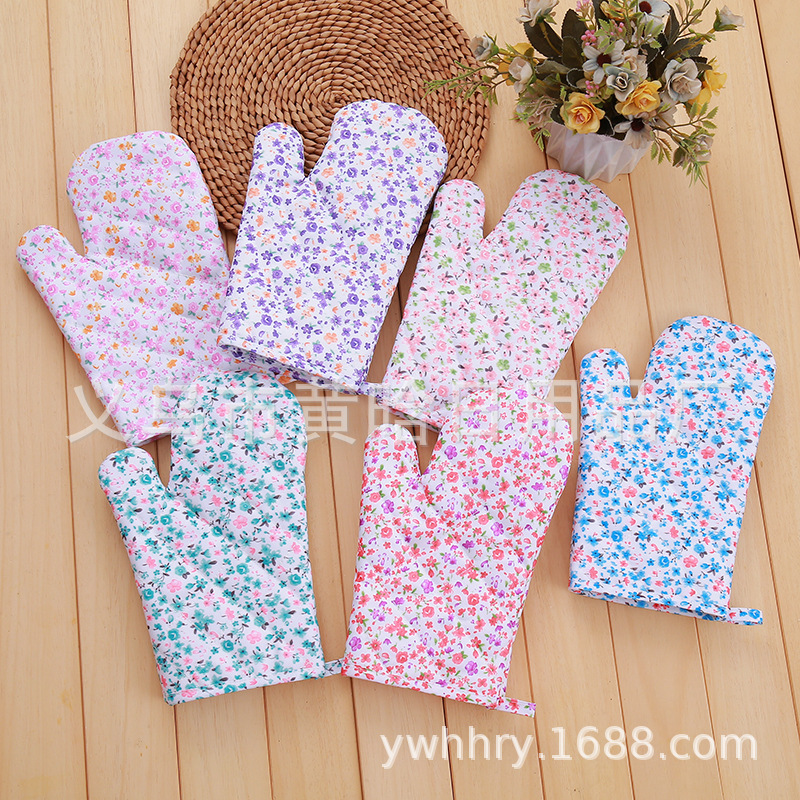 【 Chi Jia 】 Small floral microwave oven, Japanese heat insulation and anti-scald oven, Baking gift, promotional item, advertisement, thickened gloves pic 1