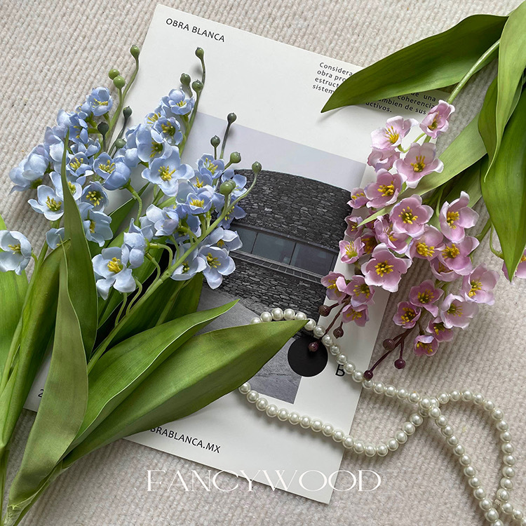 小清新ins风仿真花铃兰花插花手捧花材婚庆风铃假花家居餐桌绢花详情24