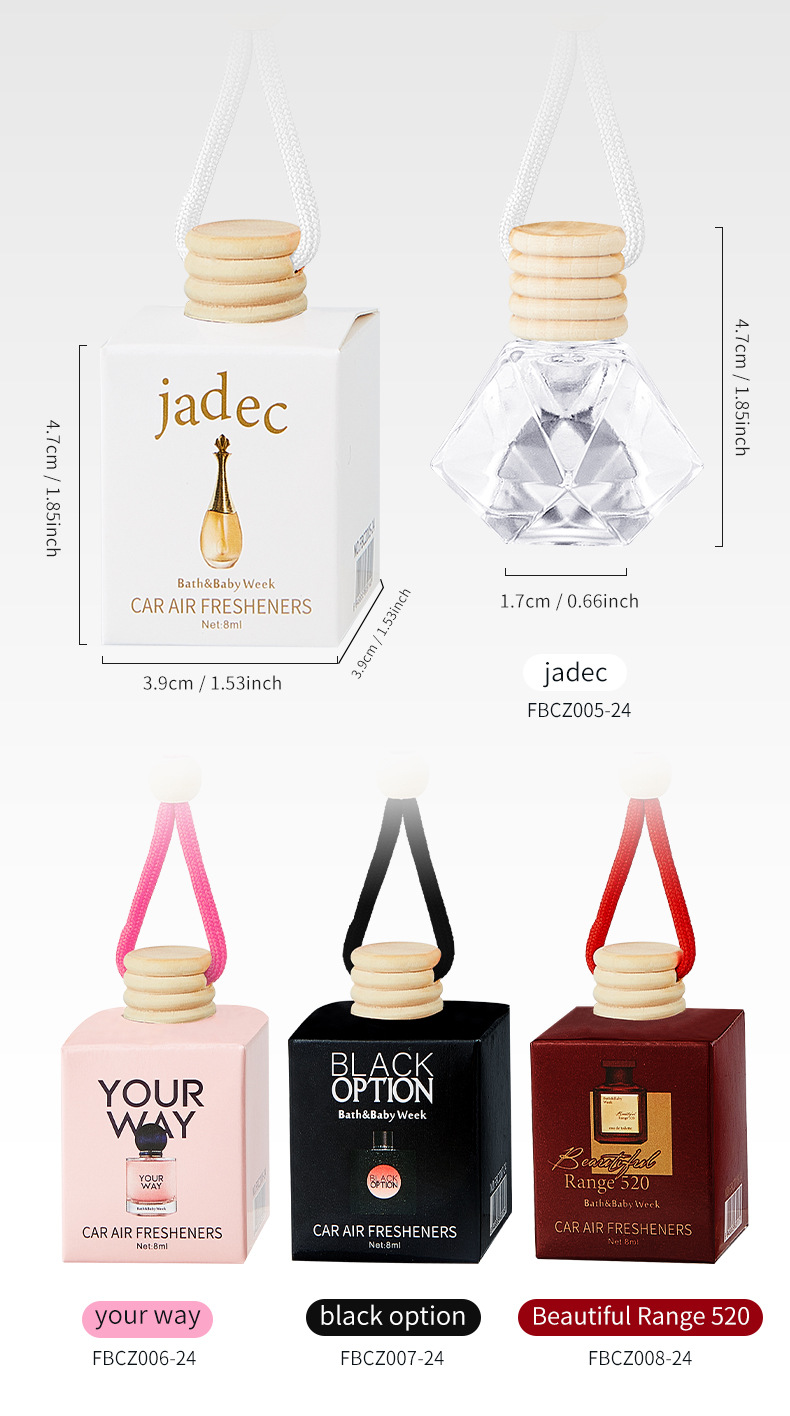 New cross-border car lanyard, perfume bottle, long-lasting light fragrance aromatherapy pendant, automotive interior products for export wholesale pic 17