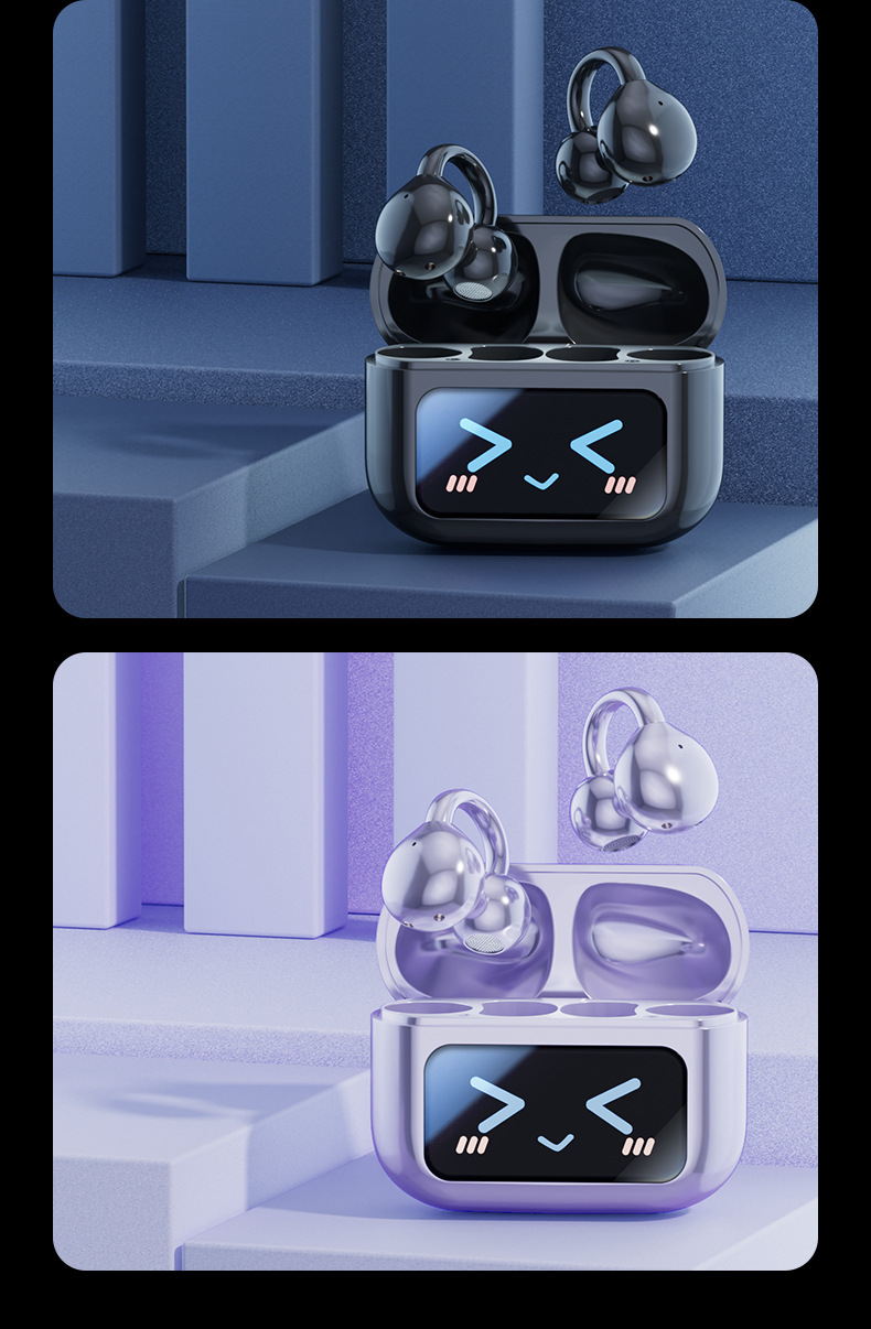 New color screen simultaneous translation Bluetooth headphones, ultra-long battery life, ear-clip wireless Bluetooth headphones with screen 5.4 factory price pic 18