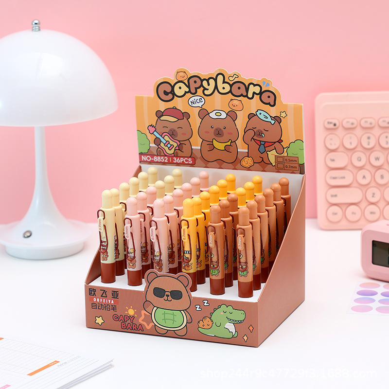 Oufeiya 8852 Korean Version Creative Capibara Mechanical Pencil Little Fat Activity Pencil pic 1