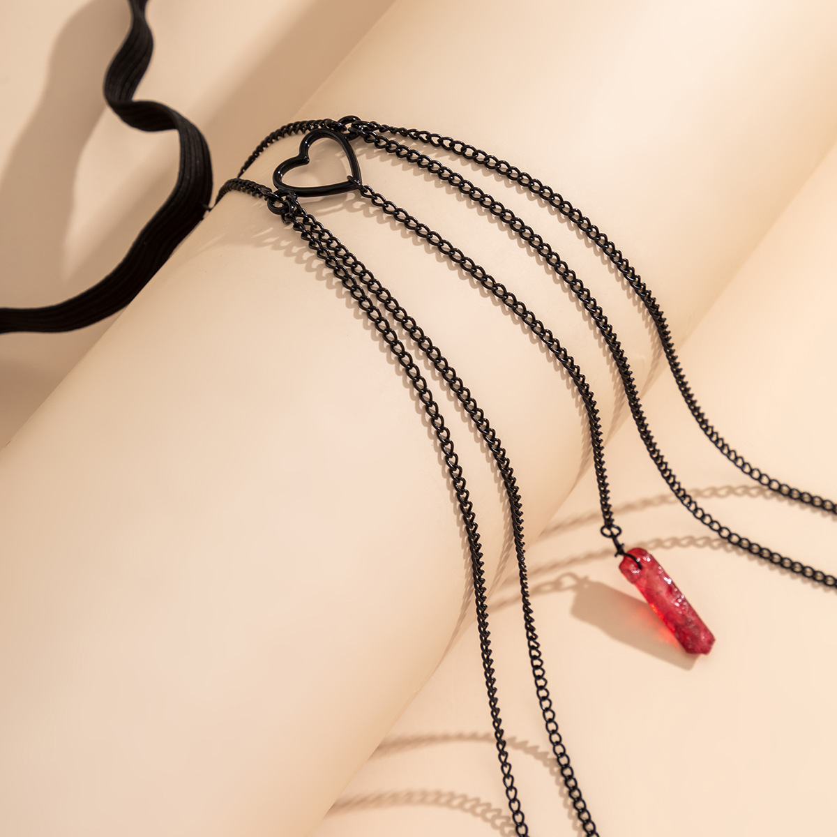 欧美跨境饰品性感链条金属腿环休闲身体链弹力带流苏辣妹大腿链详情39